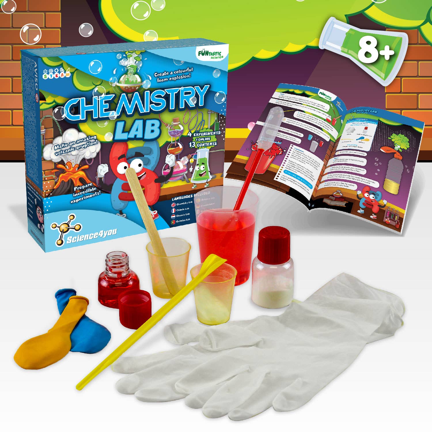Science4you - Wholesale Toy Set - Kids - FunTastic Chemistry Lab - Sicence Toy for Kids (7 languages)1