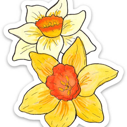 Adesivo de flor de narciso por atacado de Jodi Lynn's Emporium of Doodles