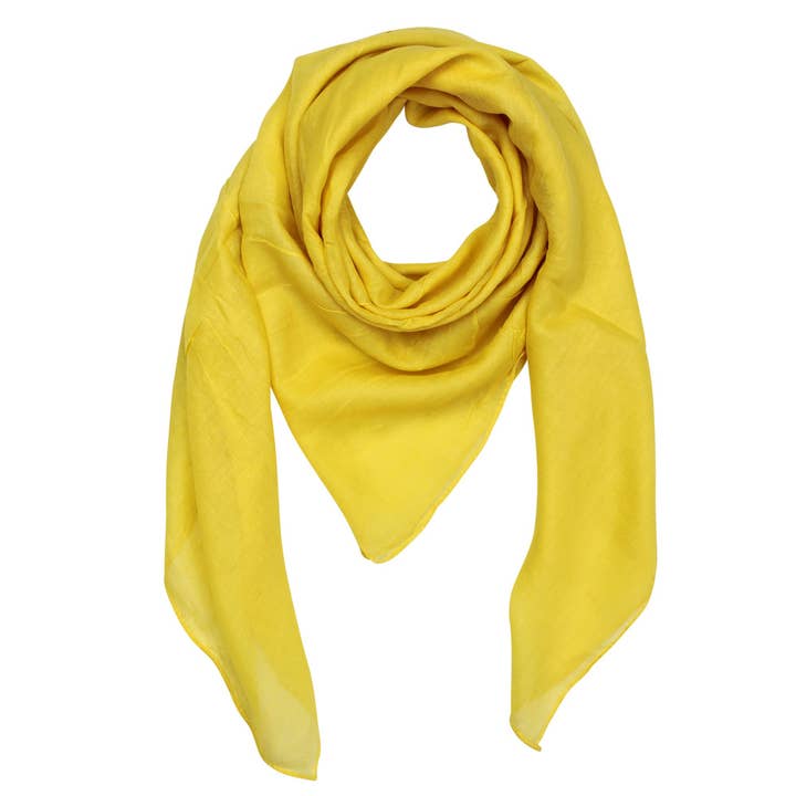 Asciugamano quadrato in cotone ocra chiaro per la vendita all'ingrosso da parte di Tribal Trade GmbH