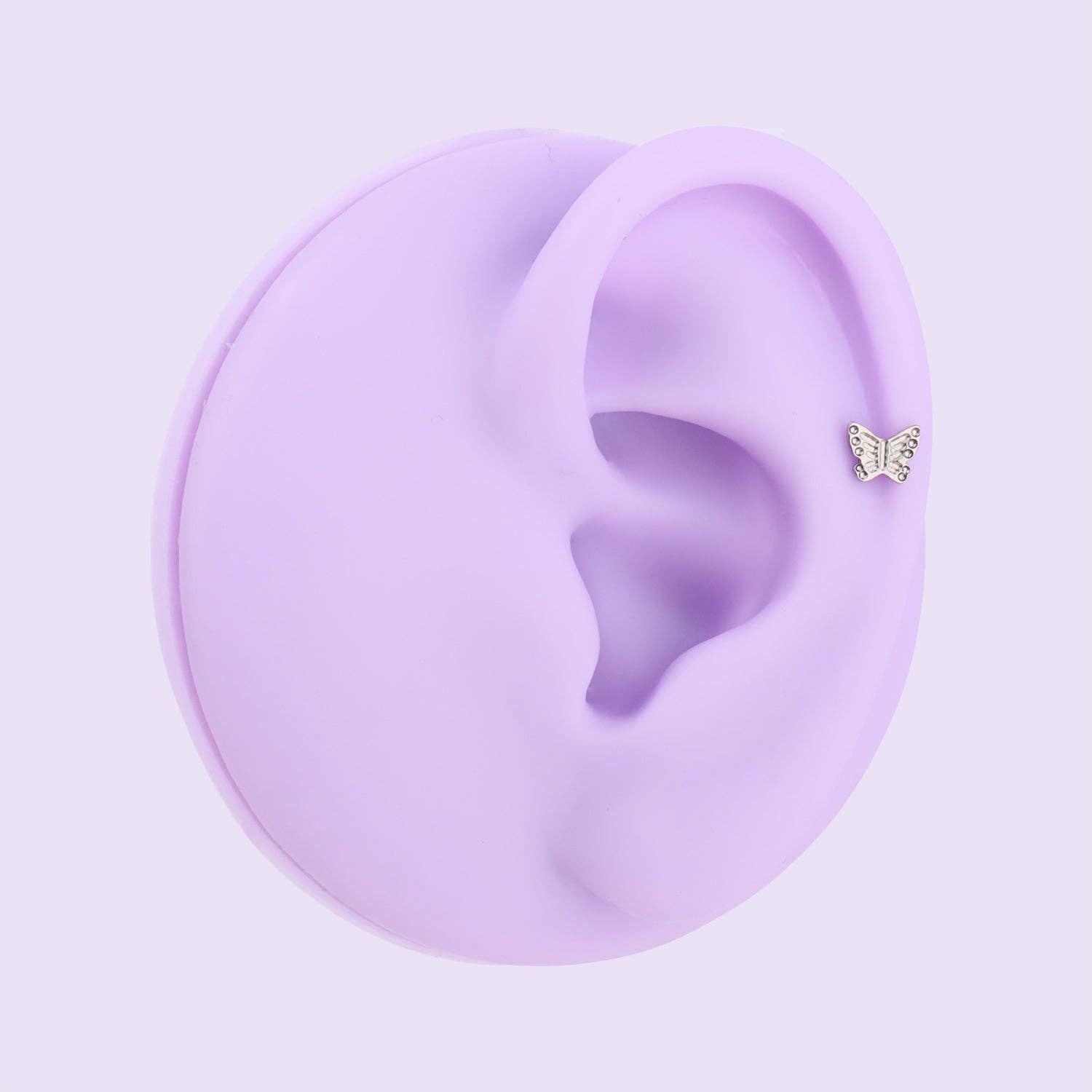 Silver Titanium Butterfly Stud - Innovative Design for wholesale on Faire3