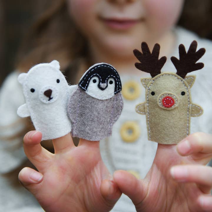 Clara and Macy - Wholesale DIY Craft Kit - Kids - Make Your Own Winter Finger Puppets Craft Kit3