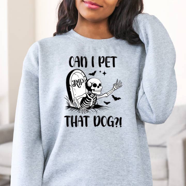 Kan jeg klappe den hund? Sweatshirt - Halloween Crew Pullover for engroshandel hos Woofingtons & Company