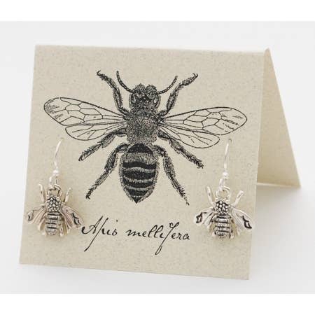 Semaki & Bird - Wholesale Dangle Earrings - Bee Dangle Earrings - silver Natural History