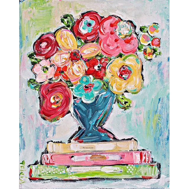 Impression de fleurs et de livres pour la vente par Tricia Robinson Art