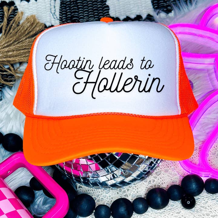 Hootin Leads to Hollerin trucker hat for wholesale by H+P Wholesale