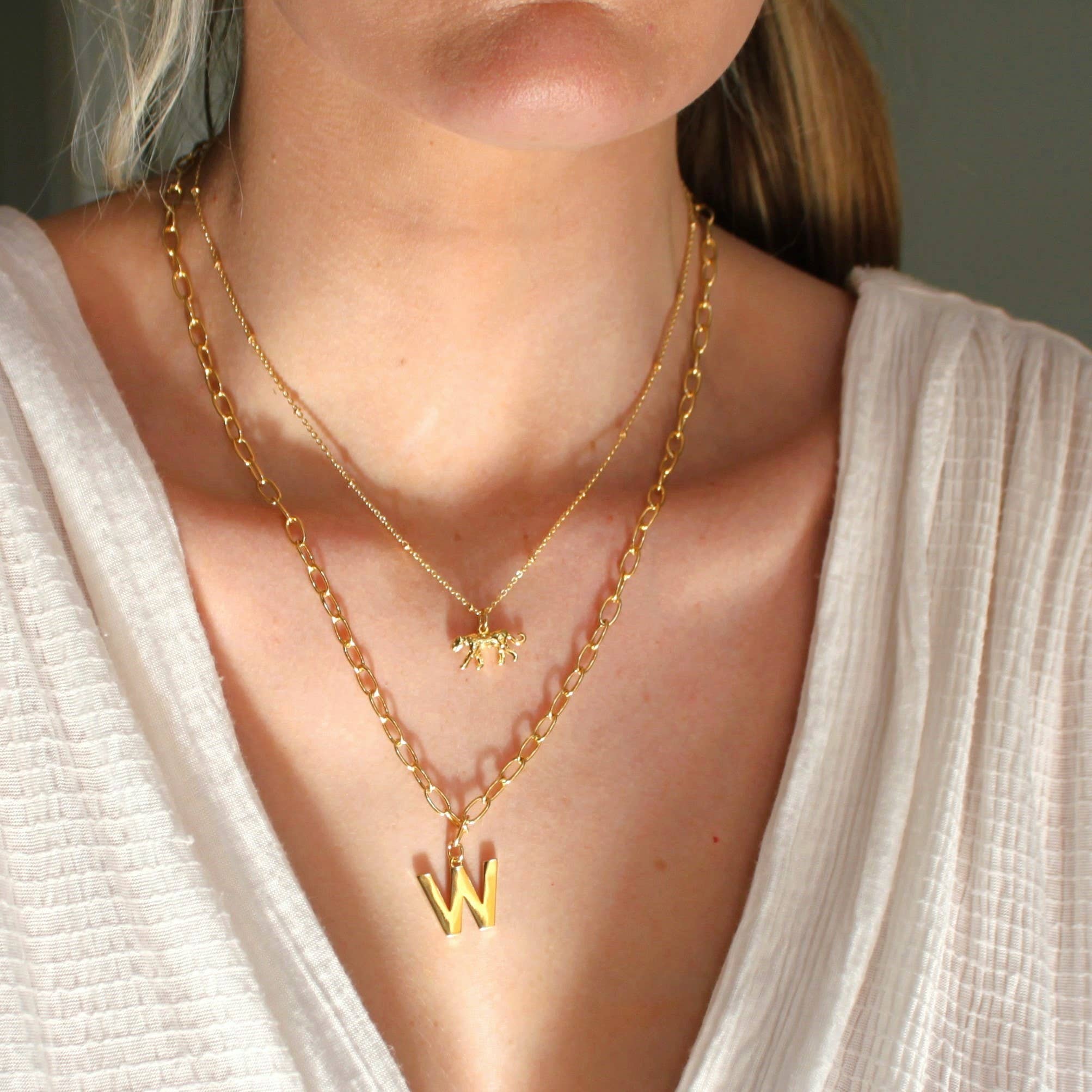 The Silver Wren - Wholesale Pendant/Charm Necklace - Gold Leopard Pendant Necklace1