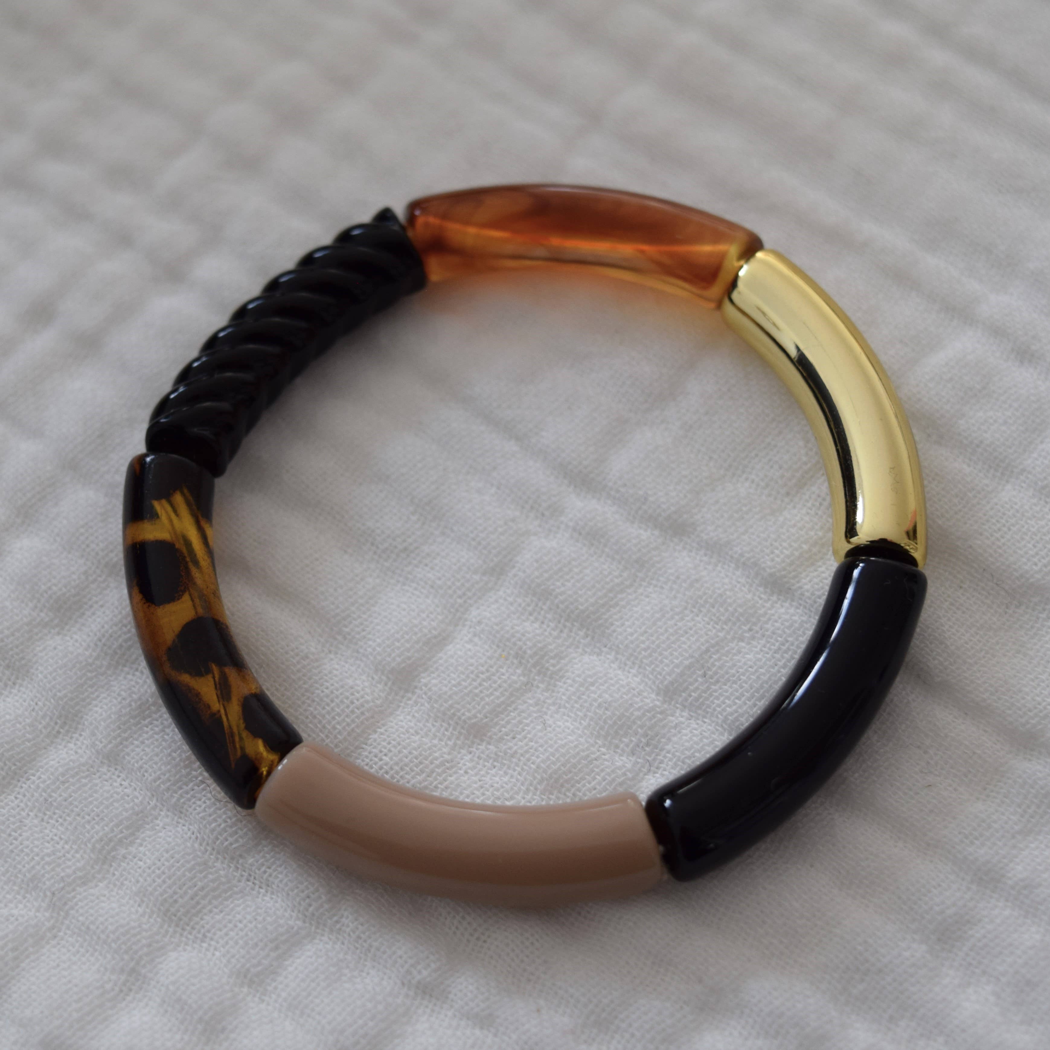 Manacreations - Wholesale Armband met kralen - Armbanden met zwarte en gouden accenten6