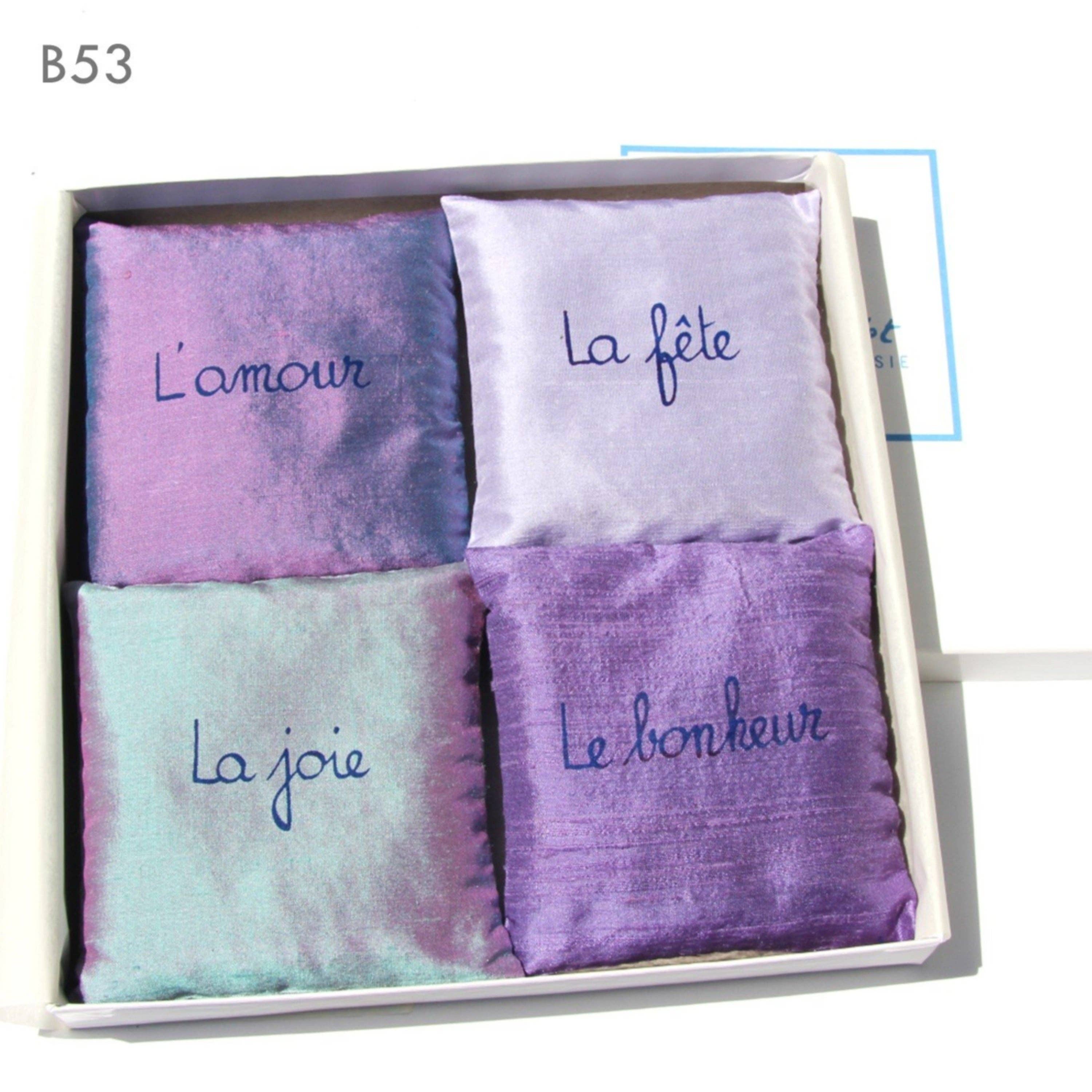 Estelle Billot - Wholesale Sachet - 4 silk lavender sachets - 5 color sets - Mothers' Day gift1