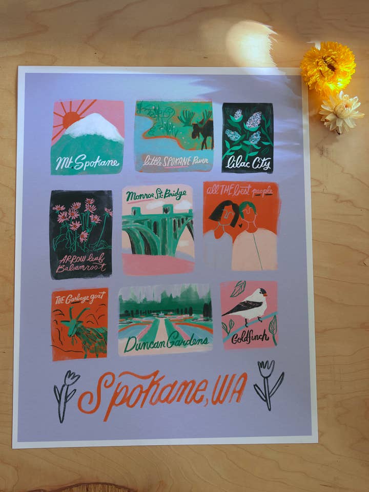Impression artistique « Spokane Favs » pour la vente par Karli Fairbanks