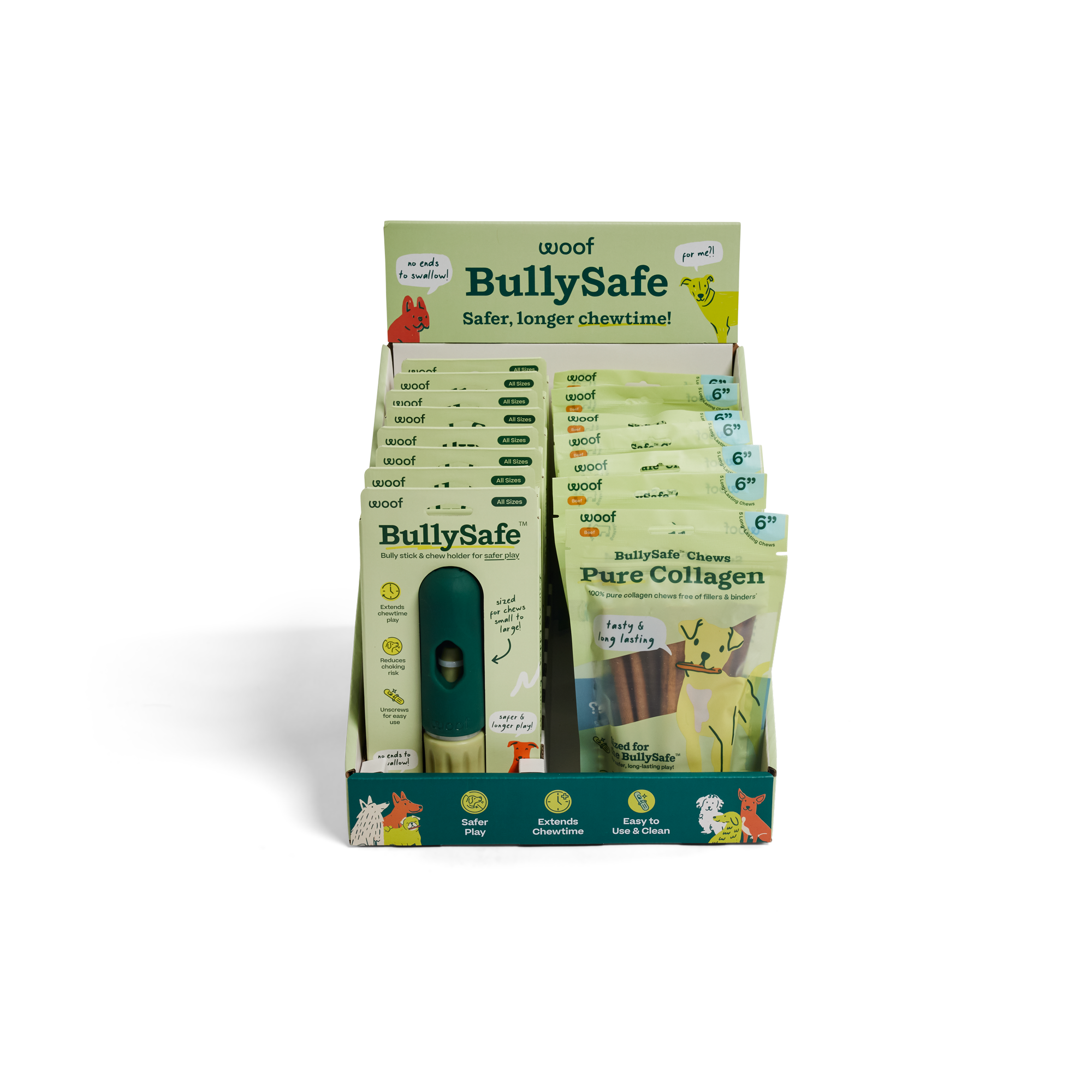 Woof - Wholesale Pet Toy - Dog - BullySafe PDQ Display0