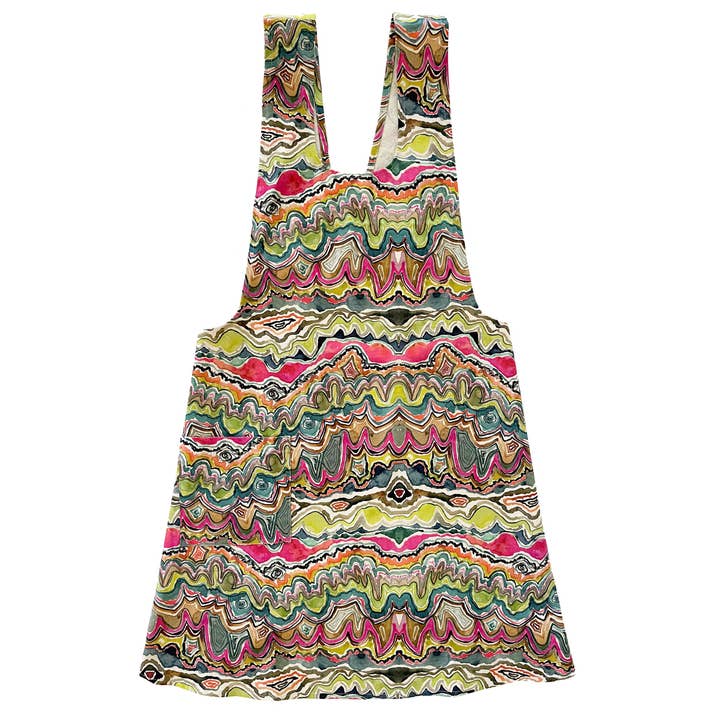 Pinafore Apron- Agate in multi for wholesale by BETSY OLMSTED