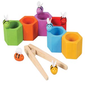 Wooden Beehive and Bees Toy