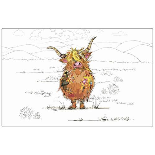Kook Scottish Cow Placemat - Sta21U20 for wholesale by KIUB