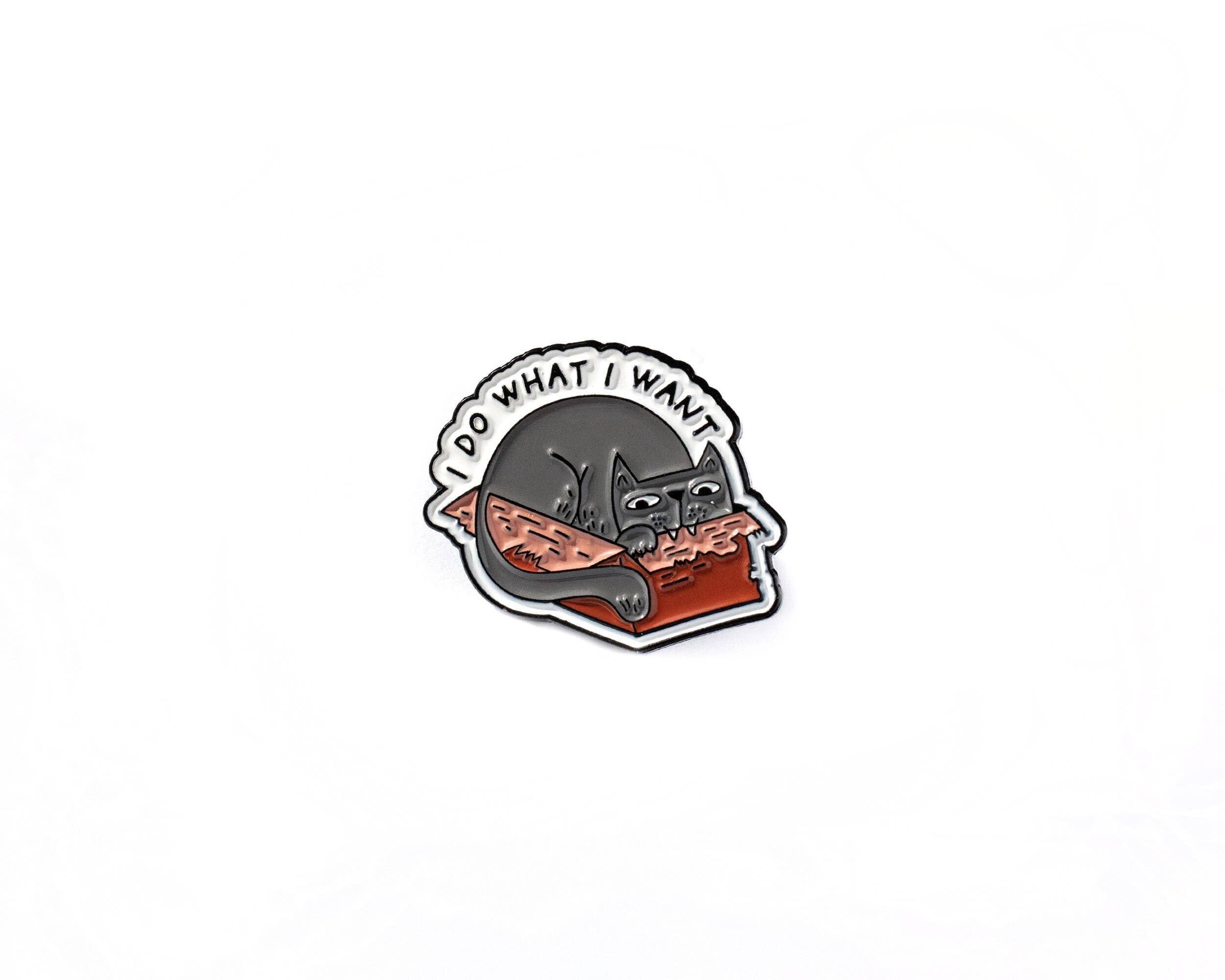 RippleSplash Studio - Wholesale Lapel Pin/Button - I Do What I Want Cat Enamel Pin7
