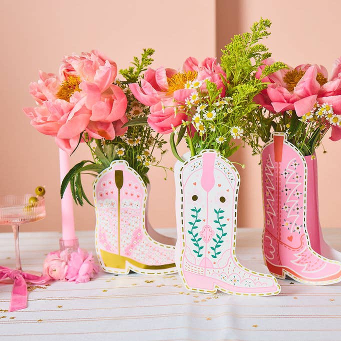 Boot Scoot Blooms Pop-Up Vase Slip Covers for wholesale by Packed Party