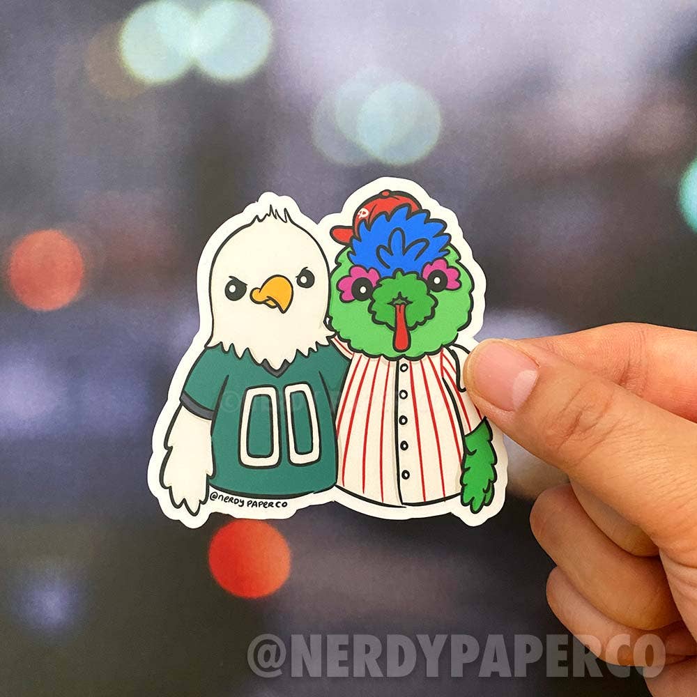NERDY PAPER CO. – Großhandel Aufkleber – Philly Fans - Handgezeichneter Vinyl-Aufkleber1