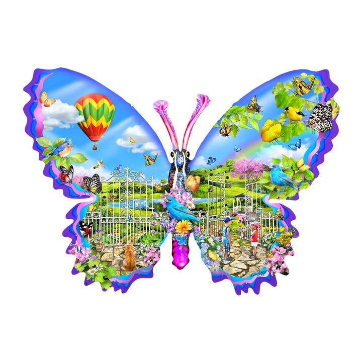 1095 Garden Butterfly Shaped Puzzle for wholesale by SunsOut