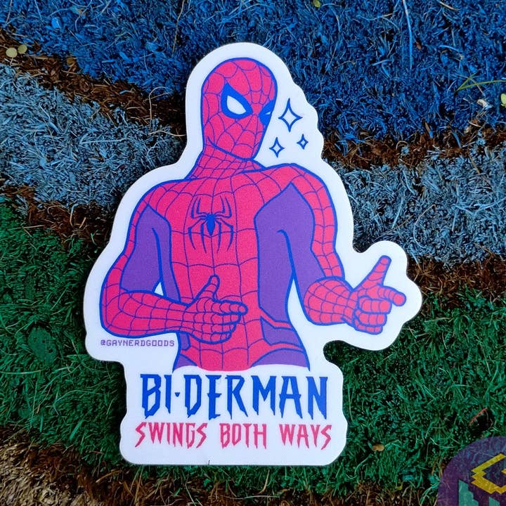 Autocolante Biderman por atacado de Gay Nerd Goods