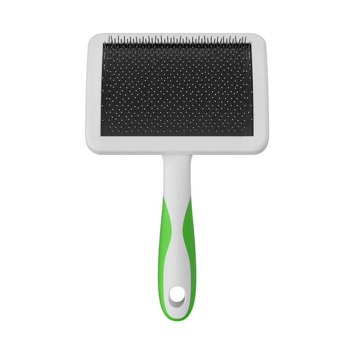 Andis Large Firm Slicker Brush - Green/White - VBL for wholesale by Pet Palette Distribution