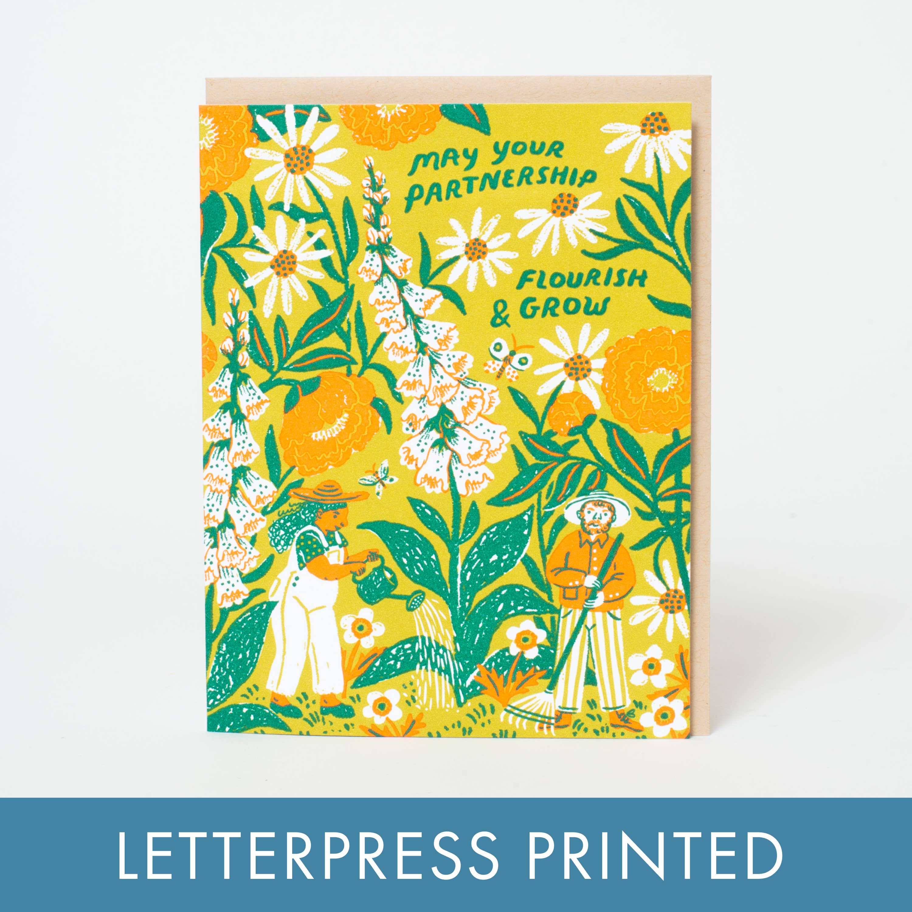 Egg Press Manufacturing - Wholesale Congratulations Card - Partnership Congrats Letterpress Greeting Card by Phoebe Wahl