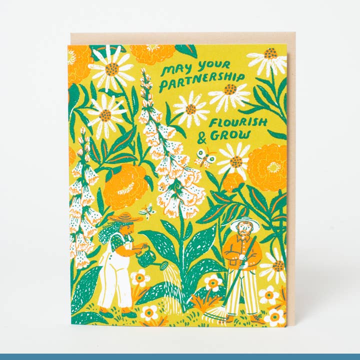 Egg Press Manufacturing - Wholesale Congratulations Card - Partnership Congrats Letterpress Greeting Card by Phoebe Wahl0