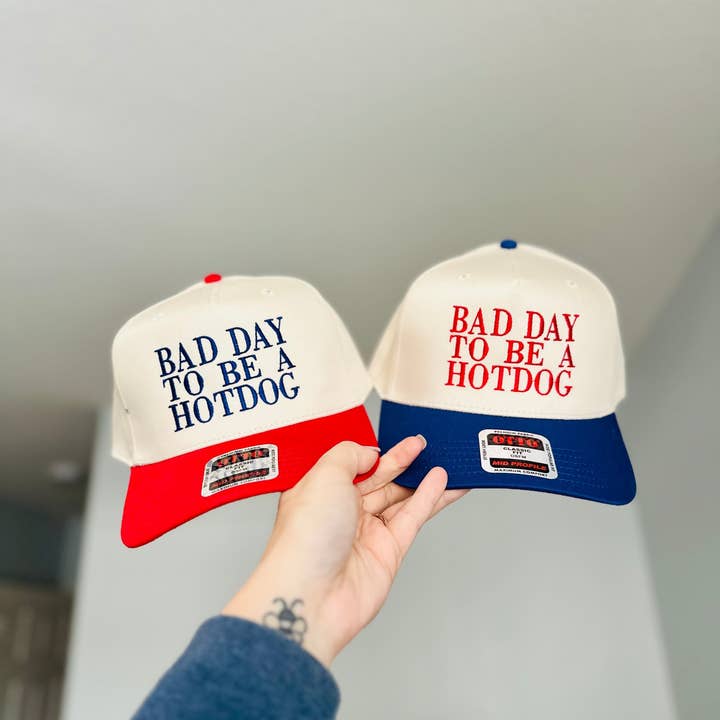 Southern N Savvy - Wholesale Trucker Hat - Women's - Bad day to be a hotdog Embroidered Hat