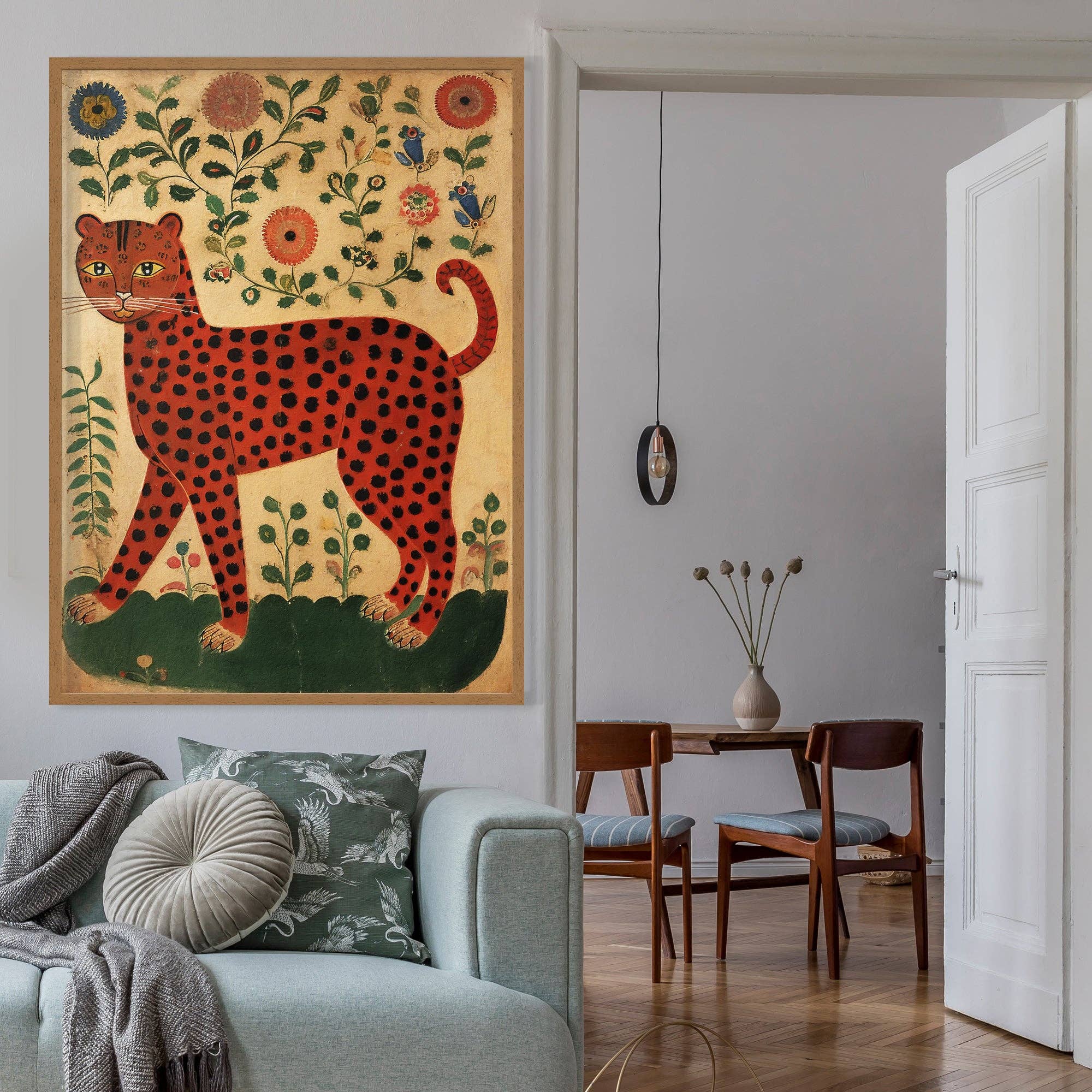 Ink & Drop - Wholesale Art Print - Folk Art Style Leopard Print2
