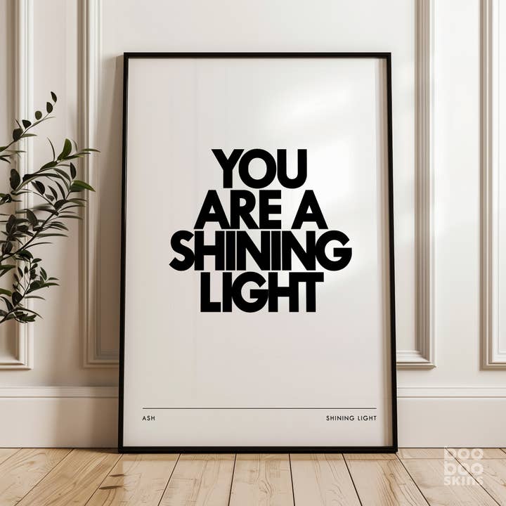 Shining Light Ash Inspired Lyrics Print - Y2K Indie Music for wholesale by BOOBOOSKINS