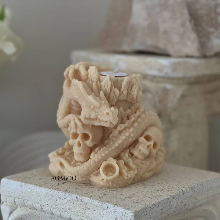 Large Dragon Candle 4.5x4.5in - Animals for wholesale by Agaboo Candle