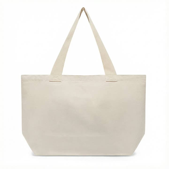 Signature Wide Canvas Tote for wholesale by Openhouse