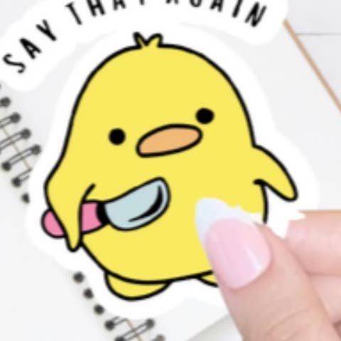 Rubber Duck sticker for wholesale by Blu Butterfly Stickers