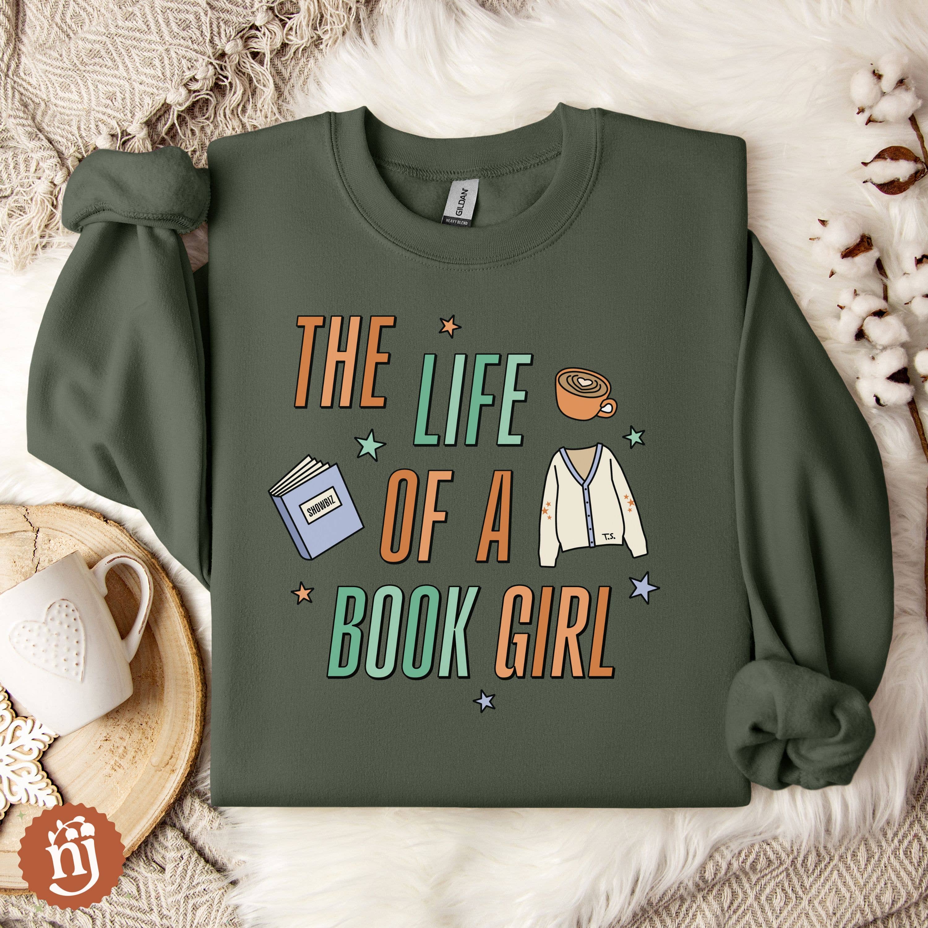 Nearly June Design Co - Wholesale Sweatshirt - Unisex - Taylor The Life of a Book Girl Sweatshirt5