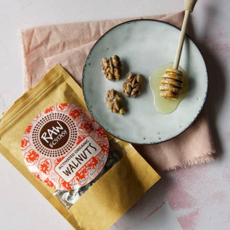 Raw Ecstasy - Wholesale Nuts - Activated Organic Walnuts : Maple Syrup 70g pack of 61
