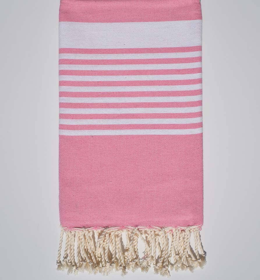 Fouta Tunisia - Vente Serviette de plage - Fouta arthur couleur rose clair2