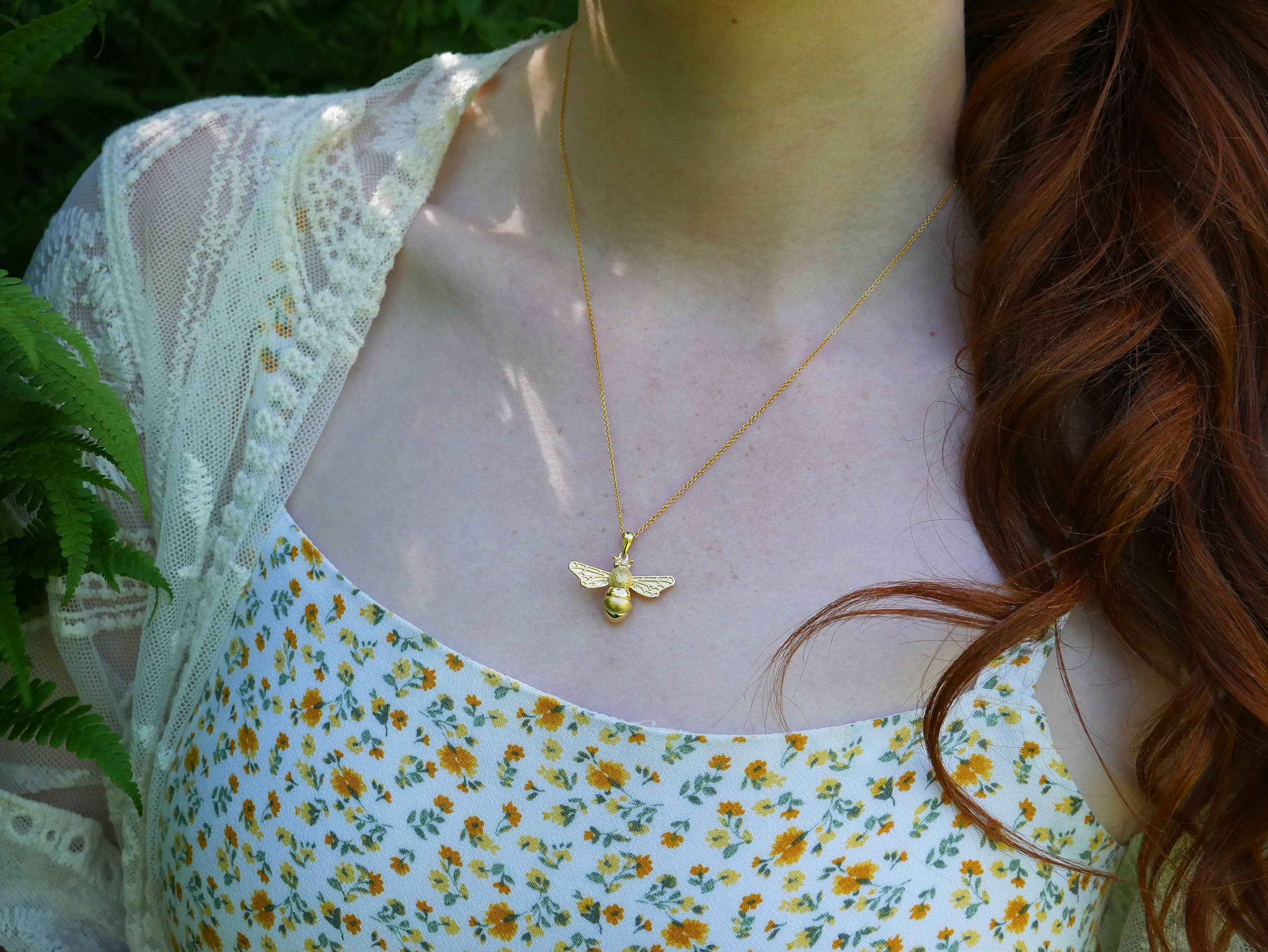 In The Heather - Wholesale Pendant/Charm Necklace - Scottish bumble bee necklace in sterling silver8