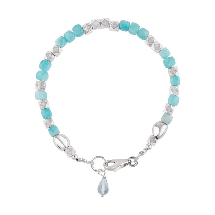 Bracciale in argento sterling amazzonite per la vendita all'ingrosso da parte di Van Peterson Designs