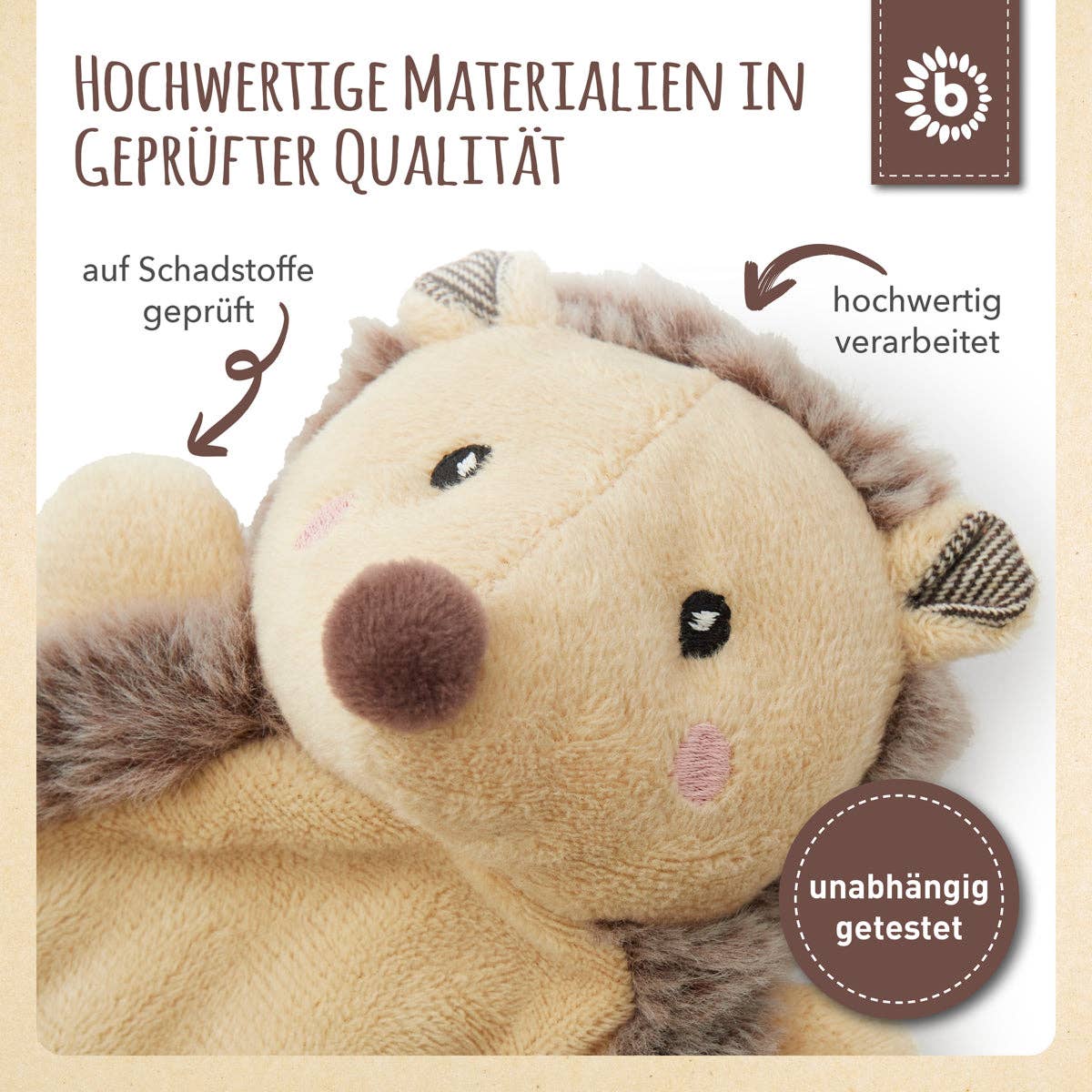 Bieco Spielwaren - Wholesale Stuffed/Plush Toy - Kids & Baby - Cuddle Cloth Hedgehog Piksi7