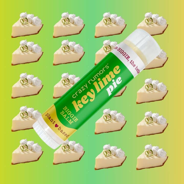 Crazy Rumors - Wholesale Lip Balm - All Natural, Vegan BIGGIE Key Lime Pie Lip Balm