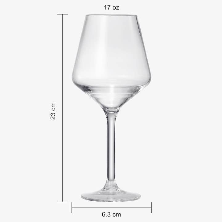 The Wine Savant / Khen Glassware - Wholesale Wine Glass - Tritan Acrylic Floating Stemmed Wine Glasses Set of 66