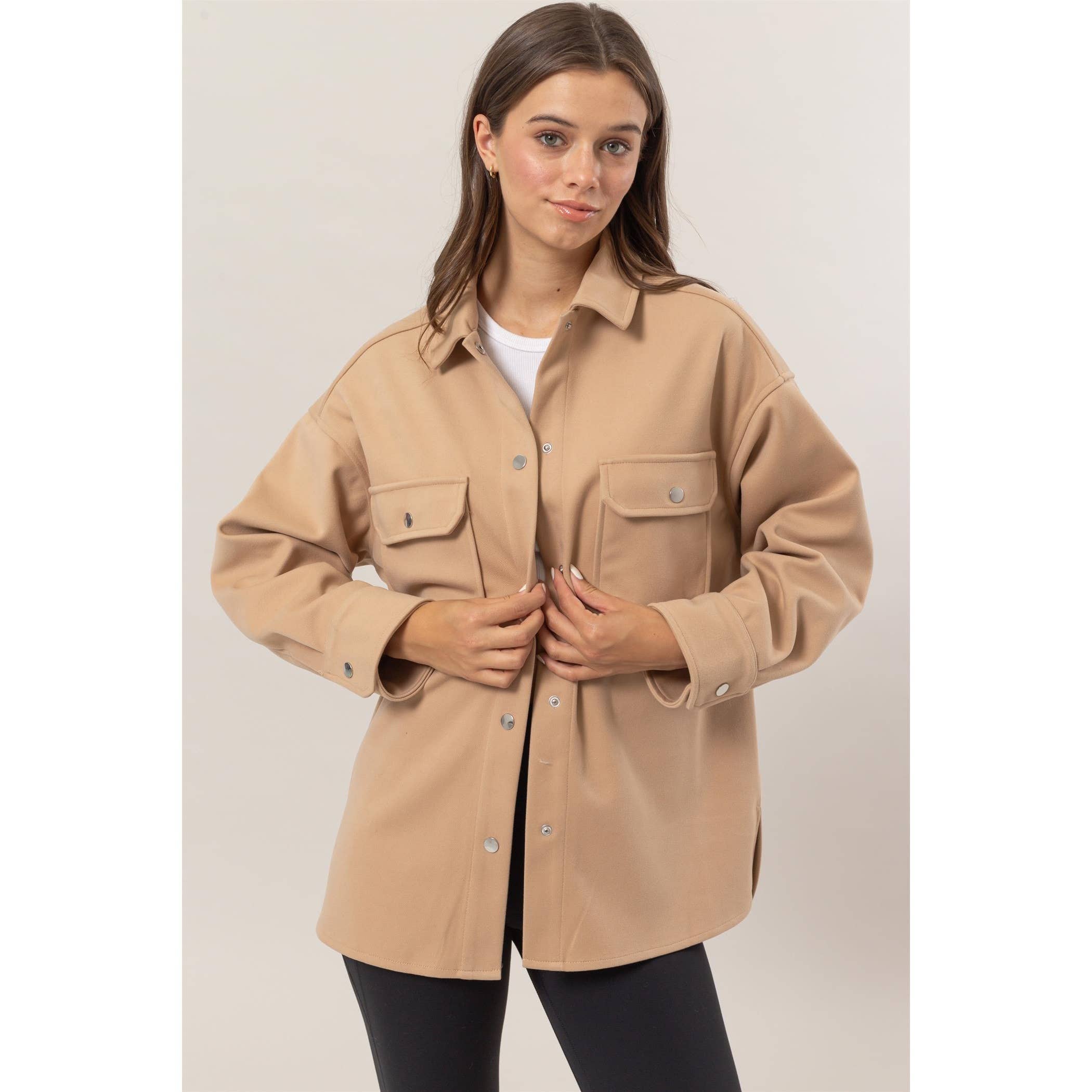 HYFVE - Vente Veste-chemise – femme - Surchemise brossée effet laine1