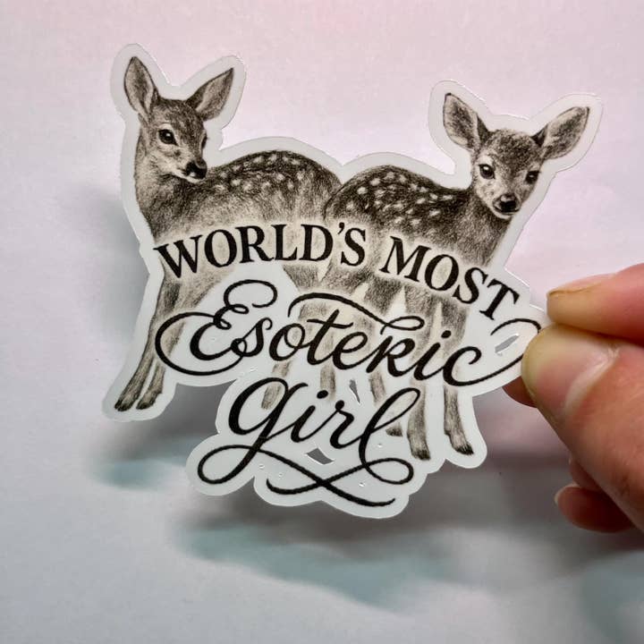 Literary by Ava - Wholesale Sticker - Esoteric Girl Doe Kiss-Cut Waterproof Sticker1