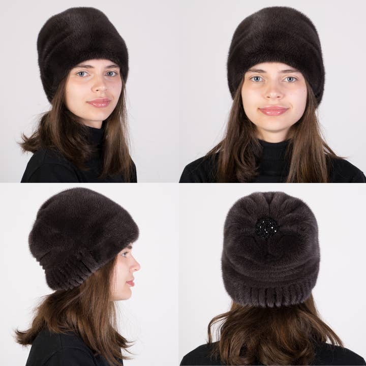 FurStyleUa – wholesale Beanie – Women's – Real Fur Mink Cap Women's Winter Warm Style Luxury Fur Hats