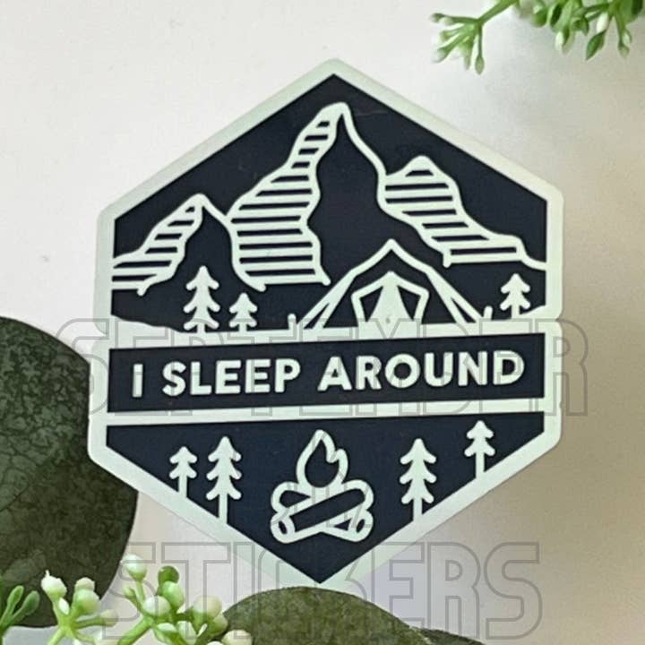 I Sleep Around Sticker | Waterproof Sticker | Hydro Sticker for wholesale by September Sky Stickers