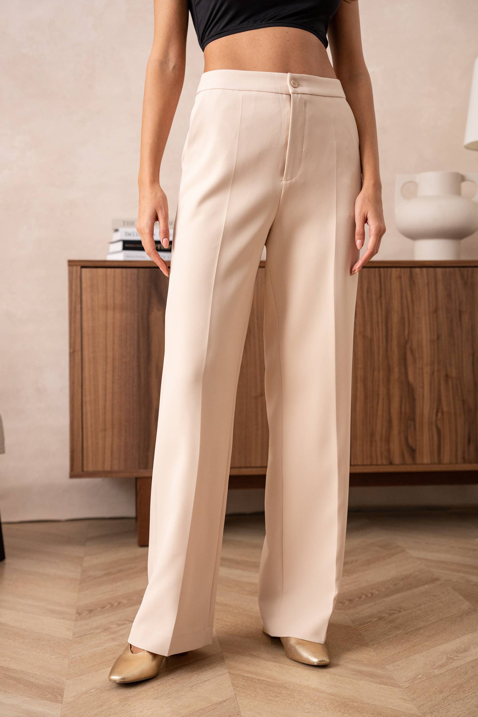 Attentif Paris - Wholesale Pants - Women's - [Signature] Long straight-cut pants43