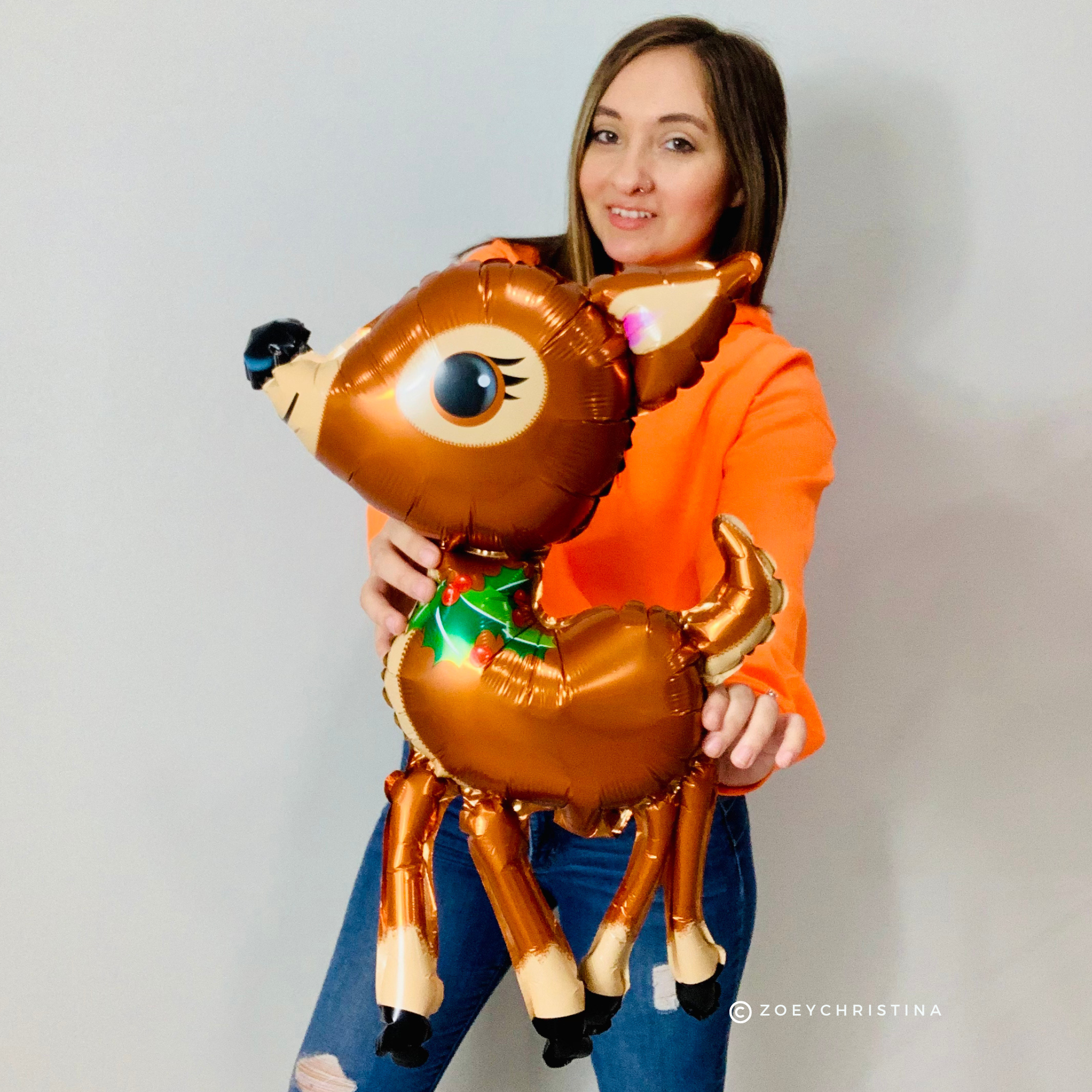 Zoey Christina - Wholesale Balloon - Reindeer Foil Balloon – Christmas, Holiday Party 25"2