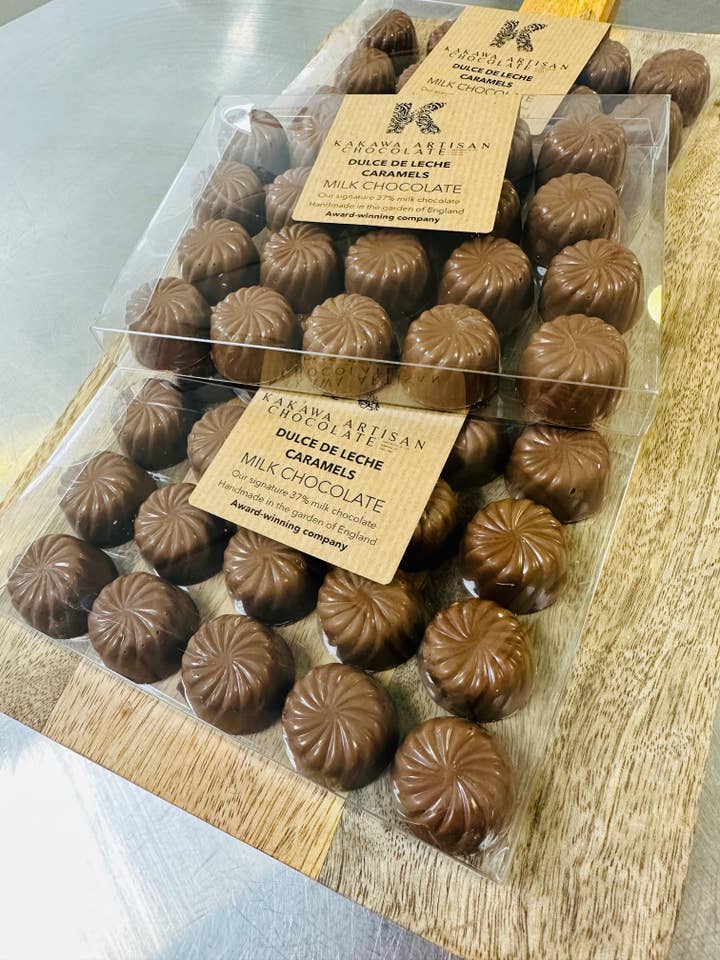 Dulce De Leche Karameller | Mælkechokolade for engroshandel hos Kakawa Artisan Chocolate & Co Ltd