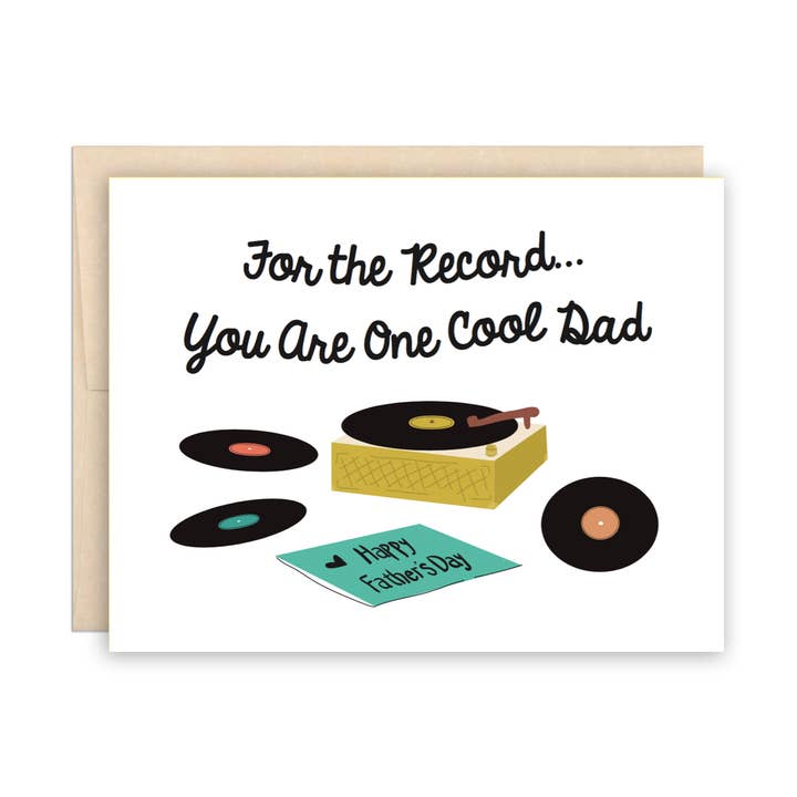 Cool Vinyl Records Dad - Father's Day Greeting Card for wholesale by The Beautiful Project