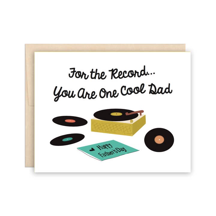 Cool Vinyl Records Dad - Father's Day Greeting Card for wholesale by The Beautiful Project
