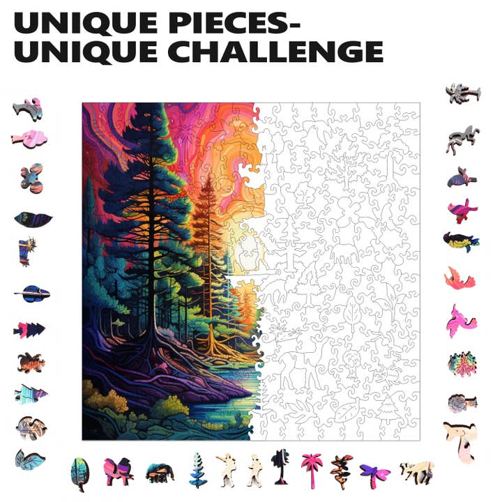 Trippy Puzzle Co – wholesale Pussel - Vuxen – Trippy Timber träpussel med 300 bitar5