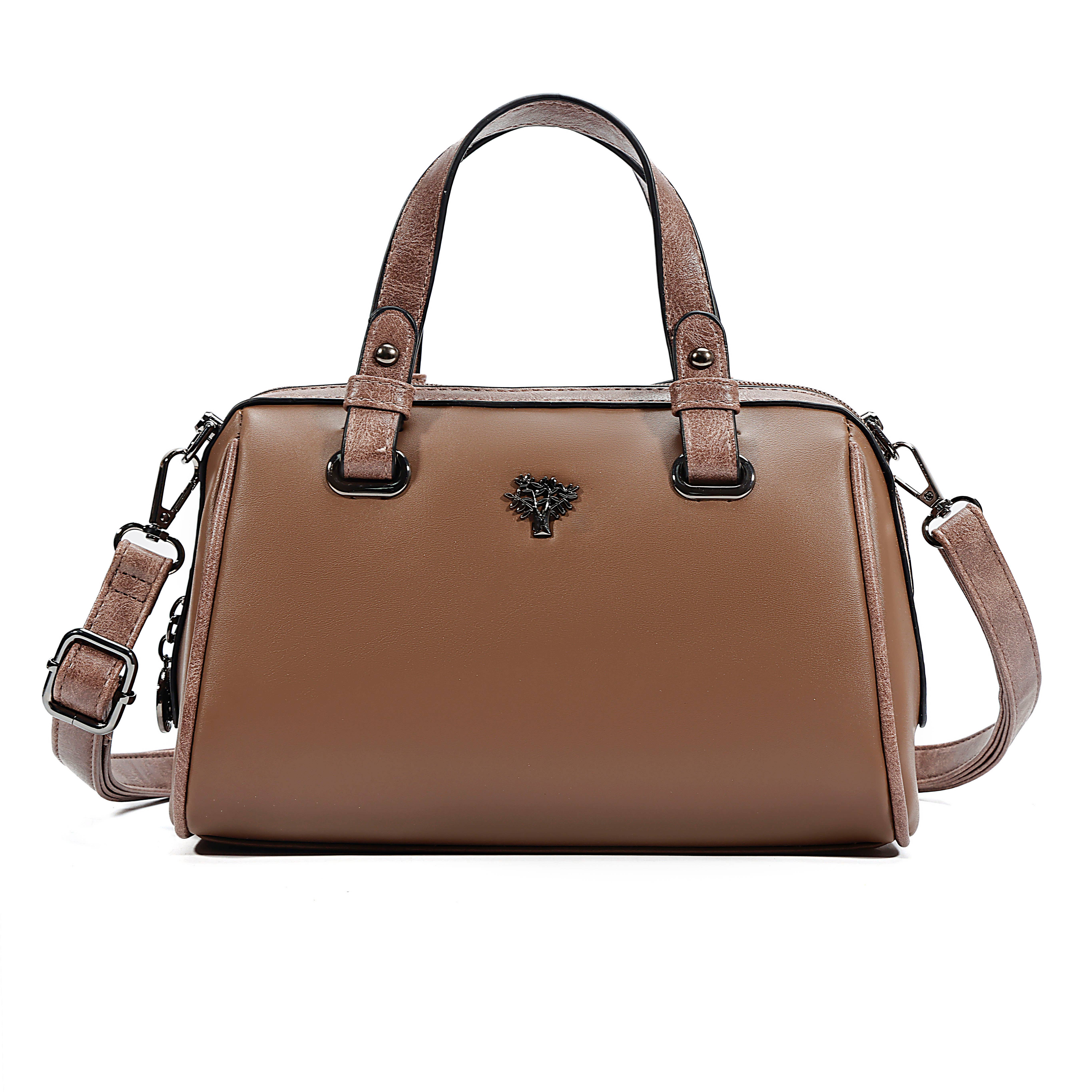 Superbia – wholesale Top handle bag – women's – Superbia Bauletto Bag with Tree Life Badge Gunmetal Hardware3